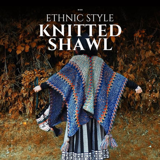 Châle tricoté de style ethnique