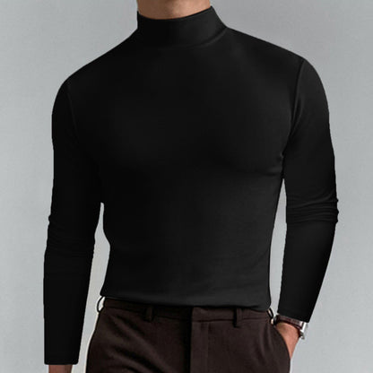 Un sous-vêtement indispensable pour l'automne et l'hiver 🔥 T-shirt slim à manches longues et col haut pour homme