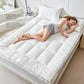✨50 % DE RÉDUCTION !! 💚🛌Surmatelas double en viscose de bambou haut de gamme pour soulager les maux de dos, surmatelas matelassé extra-épais de 1 200 g/m², housse de matelas « pillow top »🌸