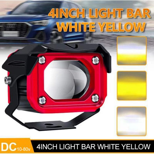 Feu auxiliaire jaune-blanc pour voiture avec LED intelligente