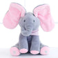 🐘🎶 Peluche éléphant chantant « Peek-A-Boo » – Peluche musicale interactive
