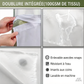 ⏰🛁 PROMO LIMITÉE 50% ! Rideau de Douche Imprimé Waffle – Double Couche Imperméable, Accrochage Sans Anneaux, Fenêtre Transparente, 5 Couleurs, 183x190cm, Parfait pour Salle de Bain & Décoration 🚿
