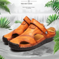 【Fait à la main】 Sandales décontractées en cuir souple de haute qualité pour hommes