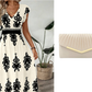 🎑60 % de réduction ✨Robe longue fluide à col en V et imprimé baroque pour femme