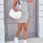 Ensemble de tennis 2 pièces pour femme – Haut sans manches à demi-fermeture éclair et jupe de sport | Tenue de sport décontractée pour l'été