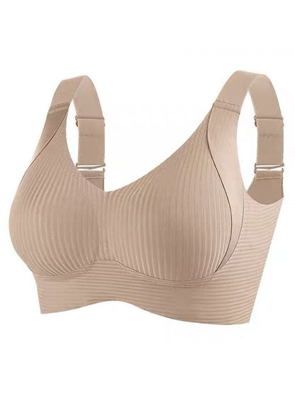 💕50% DE RÉDUCTION ! 💐Soutien-gorge sans coutures à rayures subtiles avec soutien en W – Confort et style !