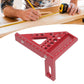 Règle équerre 3D multi-angles en alliage d'aluminium pour menuiserie, rapporteur de 22,5 à 90 degrés, règle triangulaire à onglet de haute précision pour ingénieurs, charpentiers et artisans
