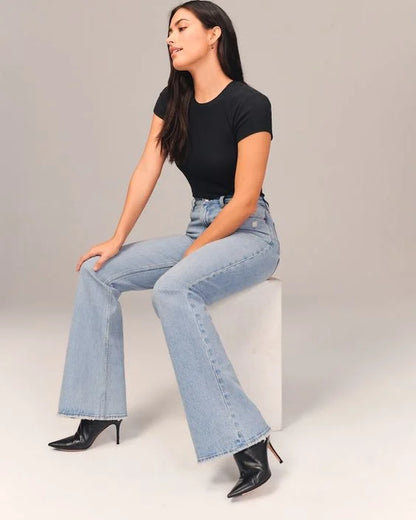 Jean flare extensible à taille haute 🔥Achetez-en 2, livraison gratuite🔥