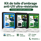 Voile d'ombrage anti-UV, auvent rectangulaire
