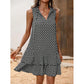 💃 PROMO DERNIER JOUR – 50% ! 🎀 Robe Femme Nœud & Motif Géométrique – Tissu Coton Léger, Coupe Flatteuse & Style Intemporel – Parfaite pour le Quotidien et les Occasions Spéciales ✨👗