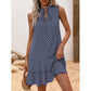 💃 PROMO DERNIER JOUR – 50% ! 🎀 Robe Femme Nœud & Motif Géométrique – Tissu Coton Léger, Coupe Flatteuse & Style Intemporel – Parfaite pour le Quotidien et les Occasions Spéciales ✨👗