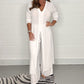 Costume 2 pièces décontracté avec haut long et pantalon assorti