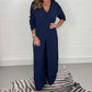 Costume 2 pièces décontracté avec haut long et pantalon assorti