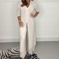 Costume 2 pièces décontracté avec haut long et pantalon assorti