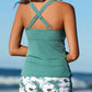 💃Offre spéciale été : 50 % de réduction🌊🎨Ensemble tankini deux pièces amincissant le ventre