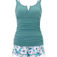 💃Offre spéciale été : 50 % de réduction🌊🎨Ensemble tankini deux pièces amincissant le ventre