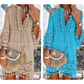 👗 50% DE RÉDUCTION 🌸 Robe femme large en coton & lin brodée – Coupe ample, respirante & anti-UV – Motif délicat, style bohème chic & polyvalente – parfaite pour l’été ☀️✨