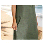 🍂OFFRE LIMITÉE 50% DE RÉDUCTION🌸Robe Tunique Indispensable à Col V avec Poches – Mélange de Coton Doux, Facile d’Entretien, Poches des Deux Côtés – Un Basique de Garde-Robe pour Printemps, Été et Superposition en Automne 🧥🧣