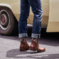 Bottes en cuir vintage pour hommes【LIVRAISON GRATUITE】