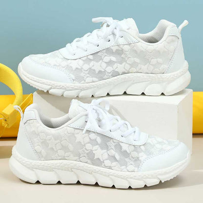 ❤ Sneakers respirants avec orteils et lacets ronds