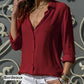 Chemise Boutonnée de Couleur Unie pour Femmes