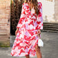 Robe Boho Décontractée Imprimée à Col en V pour Femme