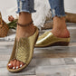 Sandales Compensées à Bout Ouvert pour Femmes