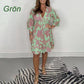 Robe Décontractée Élégante à Col en V avec Taille Élastique pour Femmes