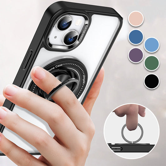 Coque de Téléphone Magnétique Antichoc avec Support Anneau Rotatif à 360°