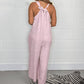 Combinaison Pantalon Long à Jambes Larges Sans Manches à Col en V