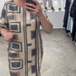 Robe imprimée décontractée à col rond et manches courtes pour femme