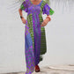 Femme Bohemian Patchwork Color Long Robe