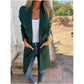 💥Réduction d'automne 50%😍 Col à revers Pull décontracté à manches longues et ouvertes
