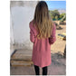 💥Réduction d'automne 50%😍 Col à revers Pull décontracté à manches longues et ouvertes