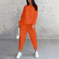 🌸50% OFF pour une durée limitée🌸Women Long-Sleeve Irregular Hem Sweatshirts & Pants Set