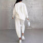 🌸50% OFF pour une durée limitée🌸Women Long-Sleeve Irregular Hem Sweatshirts & Pants Set