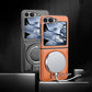 Coque de Téléphone Magnétique avec Support d'Anneau pour la Série Galaxy Z Flip