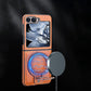 Coque de Téléphone Magnétique avec Support d'Anneau pour la Série Galaxy Z Flip