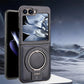 Coque de Téléphone Magnétique avec Support d'Anneau pour la Série Galaxy Z Flip