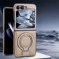 Coque de Téléphone Magnétique avec Support d'Anneau pour la Série Galaxy Z Flip