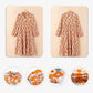 Robe midi bohème à manches longues et col en V pour femmes