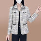 Blazer Femme Imprimé Pied-de-Poule
