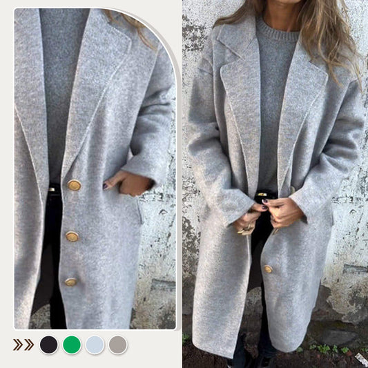 🌸Soldes d'automne🌸Limité dans le temps 50% de réduction💕Manteau à revers en tweed à manches longues pour femmes