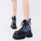 Bottes à Bout Rond avec Accent de Chaîne Papillon