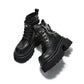 Bottes à Bout Rond avec Accent de Chaîne Papillon