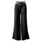 🍃Pantalon décontracté à taille haute et jambes larges pour femme