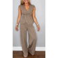 🔥Ensemble élégant pour femme : haut col en V et pantalon✈️
