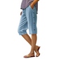 🔥Pantalon capri décontracté pour femme, ample, en coton et lin, respirant🔥