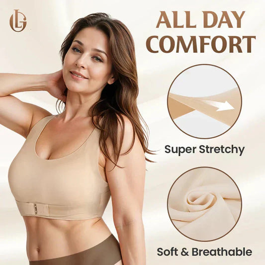🎉SOLDES DU DERNIER JOUR - 50 % DE RÉDUCTION⚡Soutien-gorge sans armatures à fermeture sur le devant et dos croisé, favorisant une bonne posture