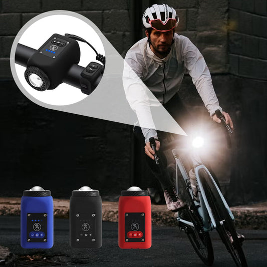 💐55% DE RÉDUCTION ! Phare de Vélo Étanche avec Klaxon – Roulez Visible et Audible en Toute Sécurité 🚲🔊【Offre Limitée】